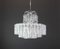 Murano Ice Glass Tubes Chandelier from Doria, Germany, 1960s 4