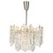 Large Murano Ice Glass Chandelier from Kalmar, Austria, 1960s, Image 1