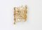 Goldene Wandleuchte aus vergoldetem Messing & Kristallglas von Palwa, 1960er, 2er Set 3