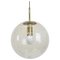 German Brass with Smoked Glass Ball Pendant from Limburg, 1970s, Image 3