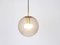 German Brass with Smoked Glass Ball Pendant from Limburg, 1970s 13