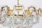 Large German Gilt Brass and Crystal Glass Chandelier from Palwa, 1960s 5