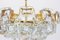 Large German Gilt Brass and Crystal Glass Chandelier from Palwa, 1960s, Image 5