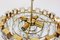 Large German Gilt Brass and Crystal Glass Chandelier from Palwa, 1960s, Image 8