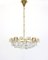 Large German Gilt Brass and Crystal Glass Chandelier from Palwa, 1960s, Image 2