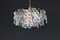 German Brass and Crystal Glass Chandelier from Kinkeldey, 1970s 3