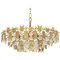 Large Germany Gilt Brass and Crystal Chandelier from Palwa, 1960s 1