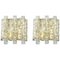 Large German Murano Glass Wall Sconces from Doria, 1960s, Set of 2 1