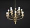 Mid-Century Brass Chandelier from Staff, 1970s 6