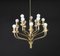 Mid-Century Brass Chandelier from Staff in the Style of Sciolari, 1970s 6