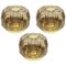 German Brass and Amber Glass Sconces or Flush Mount from Limburg, 1960s, Set of 2, Image 1