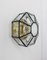 German Iron and Clear Glass Flush Mount from Limburg, 1960s, Image 6
