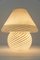 Deutsche Mushroom Tischlampen aus Glas von Peill & Putzler, 1970er 8