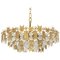 Large German Gilt Brass and Crystal Glass Chandelier by Palwa, 1960s 1