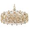 German Gilt Brass and Crystal Chandelier by Sciolari for Palwa, 1970s, Image 1