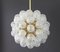 German Sputnik Chandelier with Snow Glass Ball from Doria, 1970s, Image 10