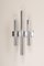 Large Italian Chrome Wall Sconces in the Style of Sciolari, 1970s, Set of 2 2