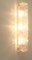 Große deutsche Murano Eisglas Wandlampen von Kaiser, 1970er, 3er Set 8