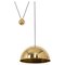 Large Adjustable Brass Counterweight Pendant Light by Florian Schulz, Germany, Image 1