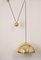 Large Adjustable Brass Counterweight Pendant Light by Florian Schulz, Germany 2