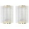 Brass and Ice Glass Wall Sconces by Doria, Germany, 1960s 1