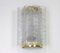 Brass and Ice Glass Wall Sconces by Doria, Germany, 1960s, Image 3