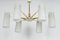 Large Italian Glass Sunburst Chandelier from Stilnovo, 1950s, Image 10