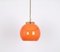 Orange Glass Pendant Light by Peill Putzler, Germany, 1970 3