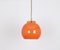 Orange Glass Pendant Light by Peill Putzler, Germany, 1970 4