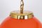 Orange Glass Pendant Light by Peill Putzler, Germany, 1970, Image 2