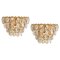 Brass and Crystal Glass Wall Lights from Bakalowits, Austria, 1960s, Set of 2 1