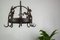 Wrought Iron and Metal Rooster Hanging Pot Rack 10