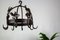 Wrought Iron and Metal Rooster Hanging Pot Rack 7