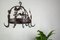 Wrought Iron and Metal Rooster Hanging Pot Rack 9