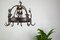 Wrought Iron and Metal Rooster Hanging Pot Rack 8