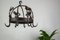Wrought Iron and Metal Rooster Hanging Pot Rack 11