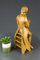 Hand Carved Wooden Figurative Sculpture of a Professor with Books 10