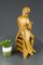 Hand Carved Wooden Figurative Sculpture of a Professor with Books, Image 10
