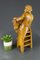 Hand Carved Wooden Figurative Sculpture of a Professor with Books, Image 8