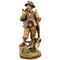 Hand Carved and Hand Painted Wooden Sculpture of a Hunter with Dog 1