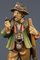 Hand Carved and Hand Painted Wooden Sculpture of a Hunter with Dog 10