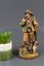 Hand Carved and Hand Painted Wooden Sculpture of a Hunter with Dog 2