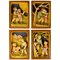 Carved Wooden Pictures Depicting the Four Seasons, Set of 4 1