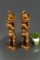 German Hand Carved Wood Figurative Sculptures of Two Boy Musicians, Set of 2 7