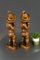 German Hand Carved Wood Figurative Sculptures of Two Boy Musicians, Set of 2, Image 7