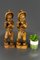 German Hand Carved Wood Figurative Sculptures of Two Boy Musicians, Set of 2 3