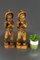German Hand Carved Wood Figurative Sculptures of Two Boy Musicians, Set of 2, Image 3