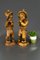 German Hand Carved Wood Figurative Sculptures of Two Boy Musicians, Set of 2 2