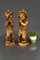 German Hand Carved Wood Figurative Sculptures of Two Boy Musicians, Set of 2, Image 2