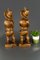 German Hand Carved Wood Figurative Sculptures of Two Boy Musicians, Set of 2 8